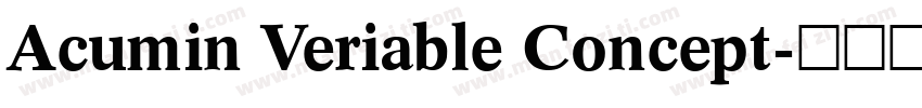Acumin Veriable Concept字体转换